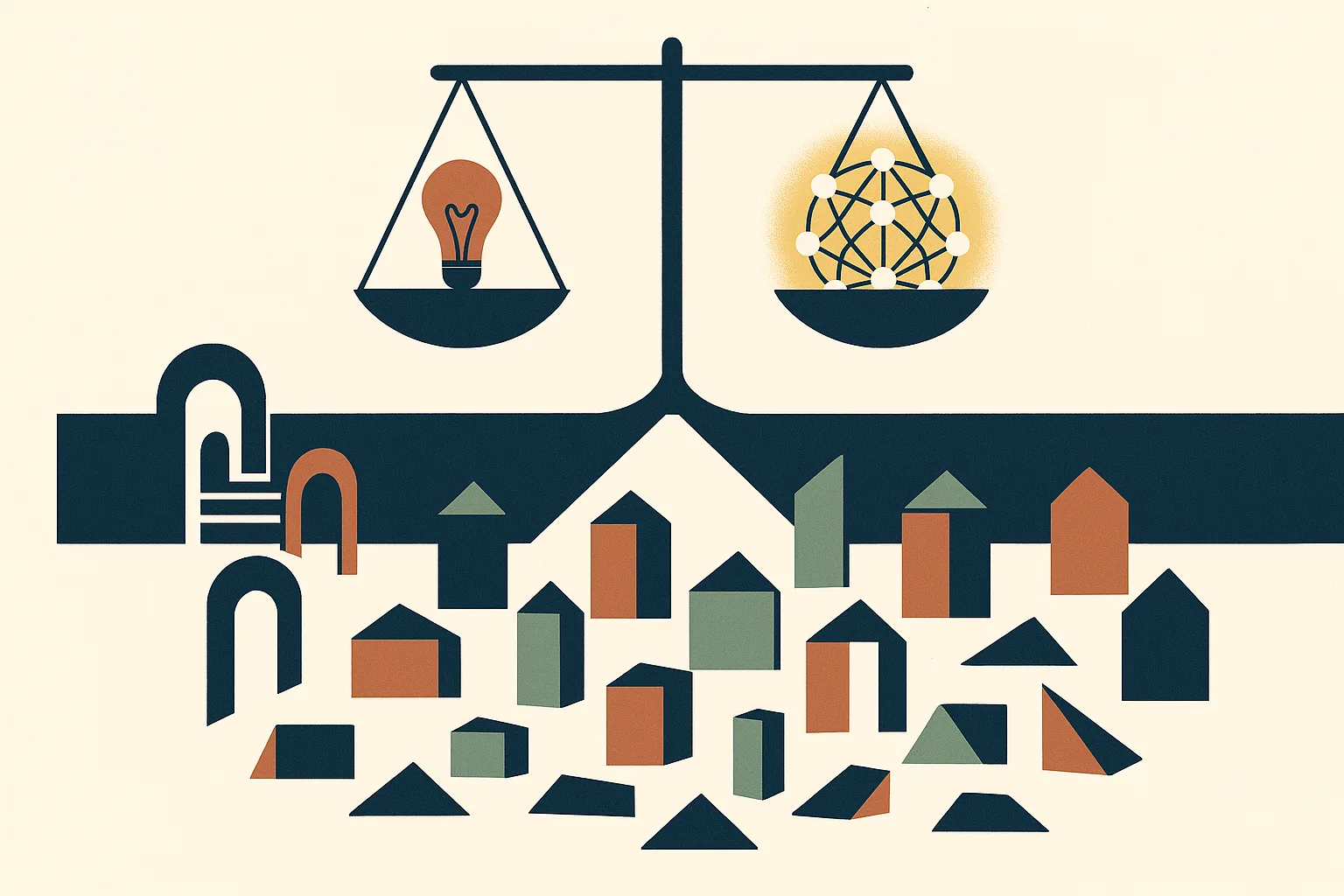 A conceptual infographic-style illustration about business survival and entrepre